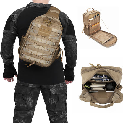 BAOTAC Tactical Sling Bag For Men Small Military Rover Single Shoulder Bag EDC Chest Pack Molle  Range Bag