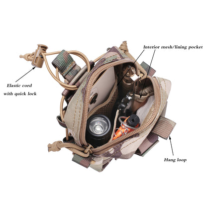 BAOTAC Multipurpose Tactical Molle EDC  Waist Pouch Belt Waist Bag Cellphone Pouch   Utility IFAK Pouch Tools Kit Gadget bag