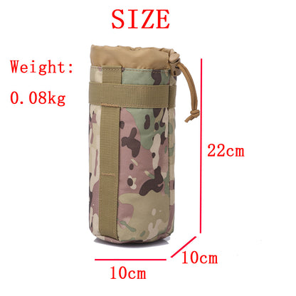 BAOTAC Top Drawstring Water Bottle Holder, Upgraded 1000D Nylon Tactical Molle Water Bottle Pouch, Sports Water Bottle Bag