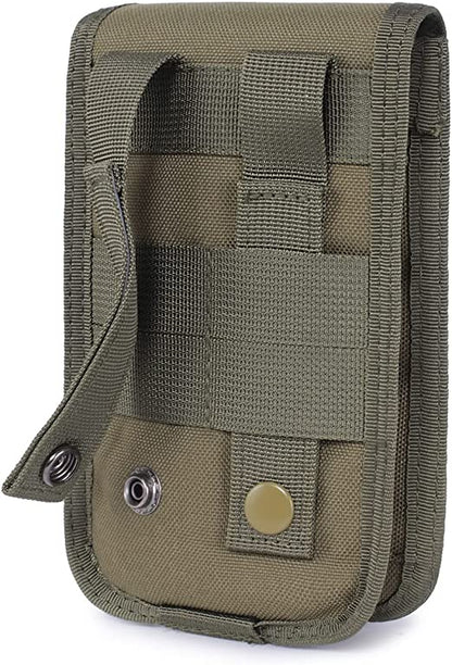 BAOTAC Tactical Molle EDC Cellphone Pouch with Compass Holster Phone Case Molle Tool Pouch Universal Waist Bag