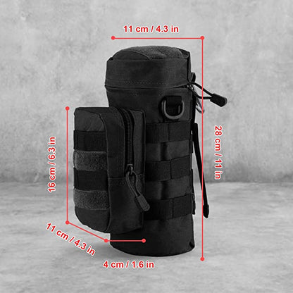 BAOTAC MOLLE Water Bottle Holder Metal Hook for Backpacking Tactical Bottle Pouch Carrier for Travel Hiking  Cycling trekking  school etc.