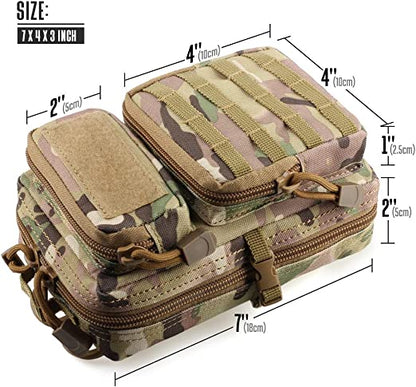 BAOTAC  Tactical Mini 3D Backpack Design  Molle Pouch, EDC Utility Tool Pouch, Tactical Phone Pouches, Admin Waist Pouches